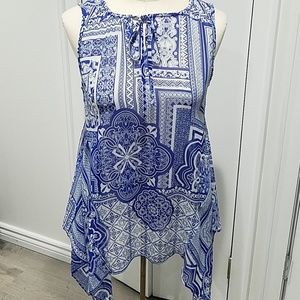 Charming Charlie Santorini Beach Cover Up Top New